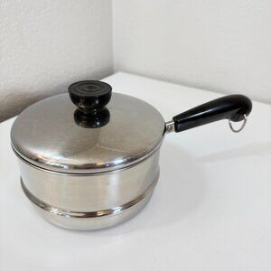 VTG Revere Ware 6 -1/4" Steamer / Strainer Insert for 1- 1/2 Qt Saucepan w/ Lid